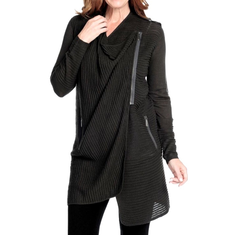 ❤️A2D Moto asymmetrical knit cozy long sweater